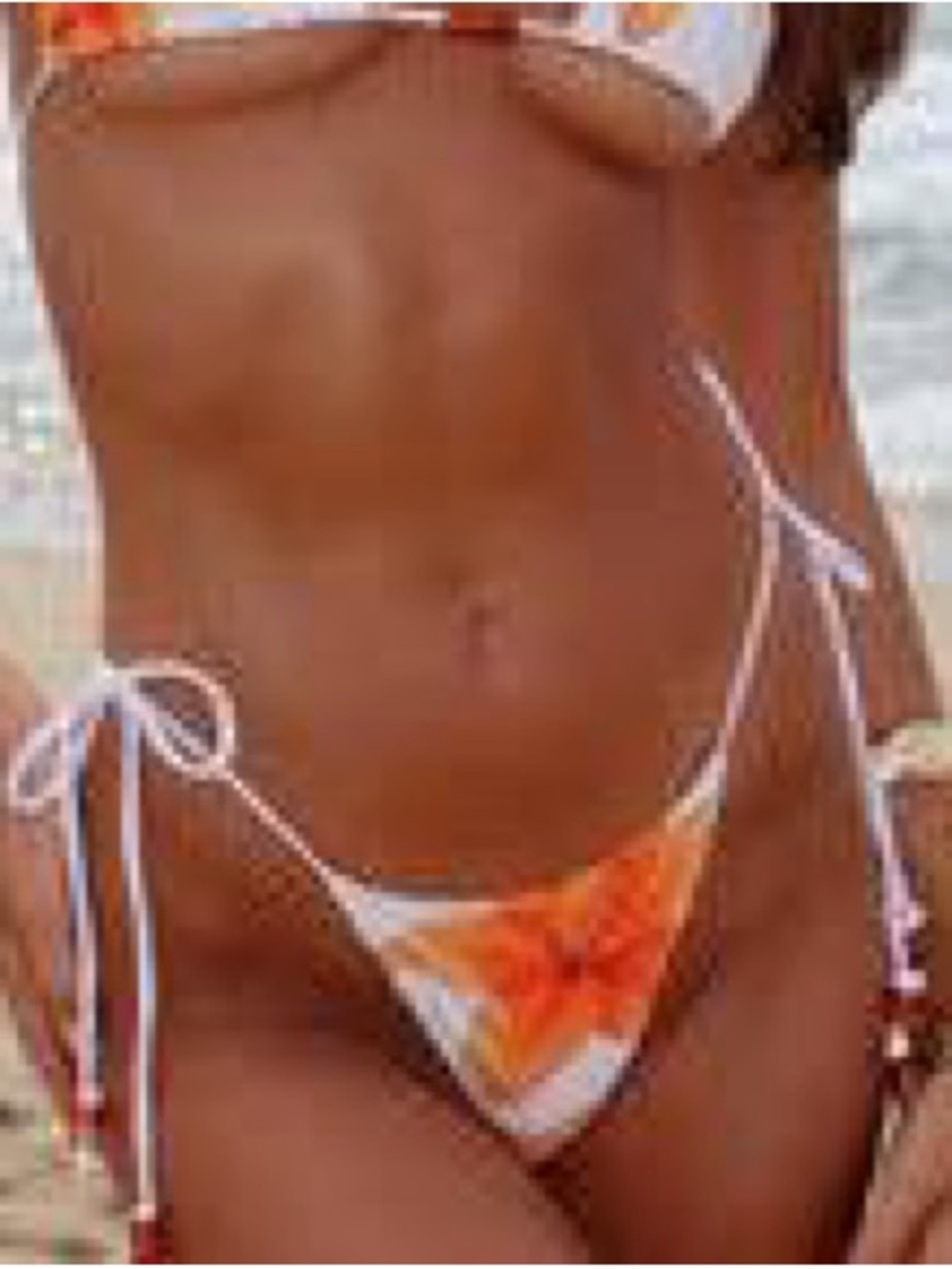 NWT White Fox Boutique XS Sandy Toes Bottoms Marigold Twist swim bikini orange - Picture 3 of 8